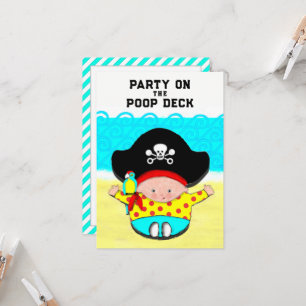 Piratenthema für Baby Shower Einladung