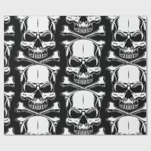 Piratenthema Party Adults Ships Skulls Black Geschenkpapier