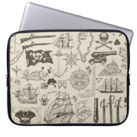Piratenthema: Vintage nautische Muster.