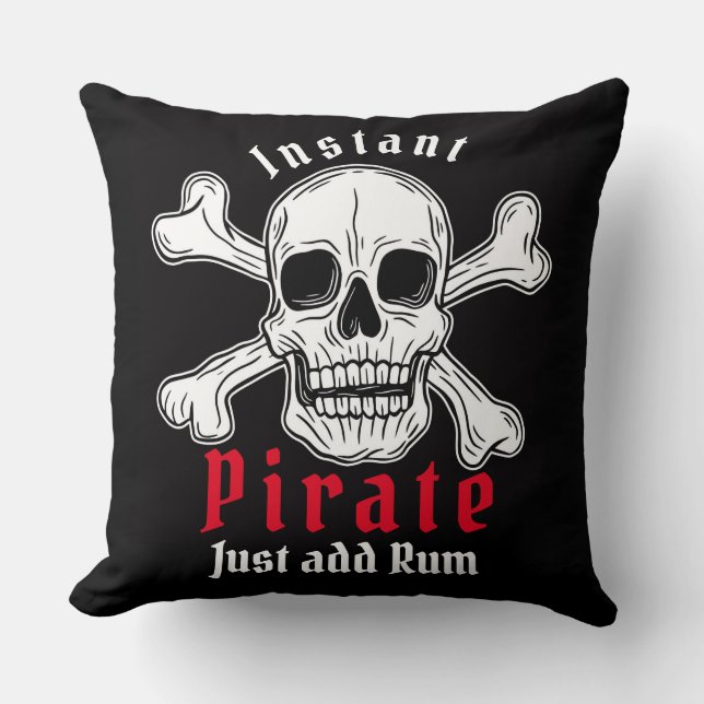 Piratenwaschbuckeln Kissen (Vorderseite)