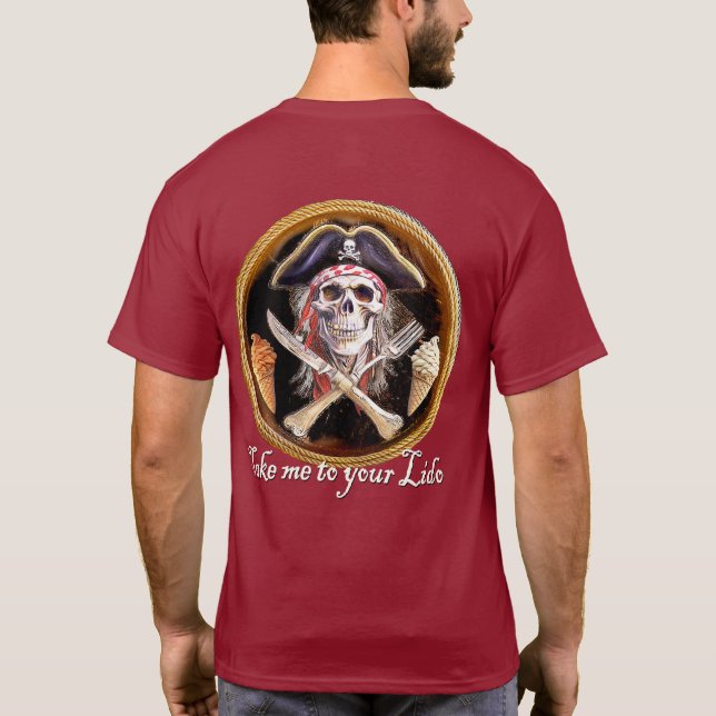 Piraterie "Bring mich in dein Lido" mit Eiscreme T-Shirt (Rückseite)