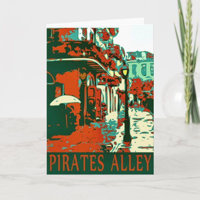 Pirates Alley French Quarter New Orleans Karte (Vorderseite)