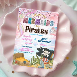 Pirates and Mermaids Joint Birthday invitation Einladung