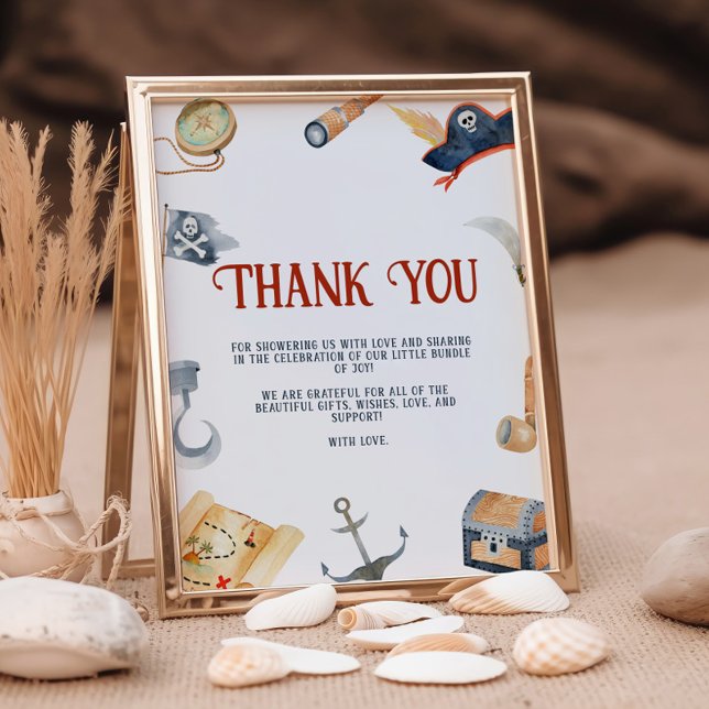 Pirates Baby Shower Danke, dass Sie unterschreiben Poster (Von Creator hochgeladen)