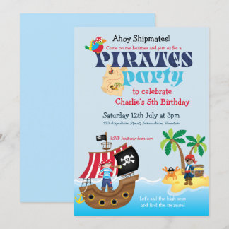 Pirates Birthday Party Einladung