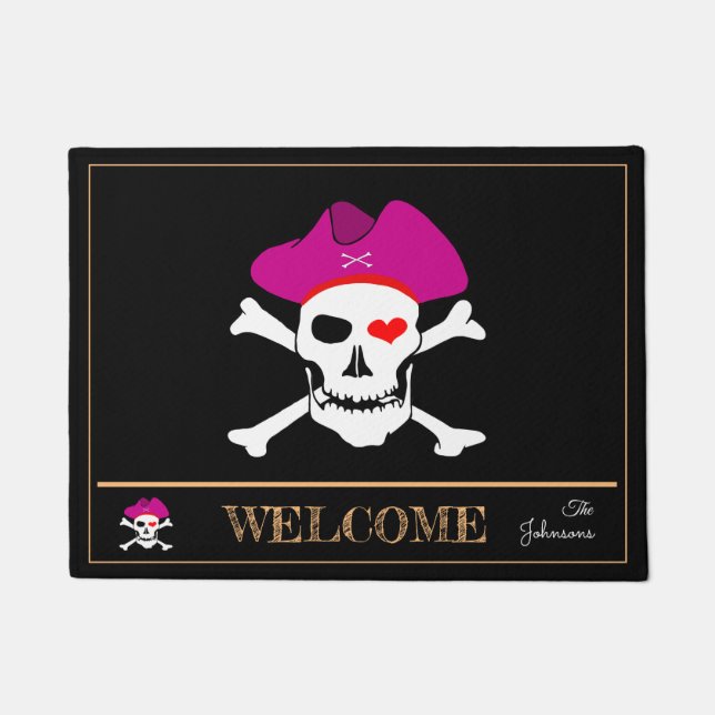 Pirates Drapeau & Capitaine Grace, tapis de maison (Devant)