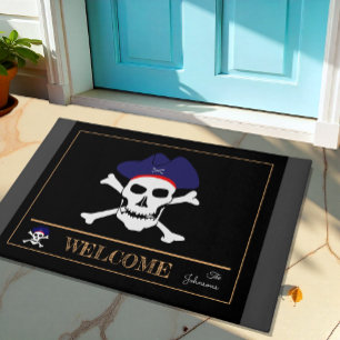 Pirates Drapeau & Capitaine Jack, tapis de maison