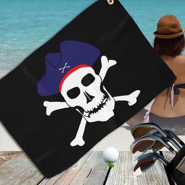 Pirates Flag & Captain Jack, Skull /Golf Games Golfhandtuch (Von Creator hochgeladen)