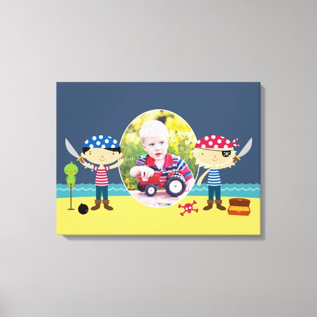 Pirates Foto Boy [24x18 Zoll] Canvas Print Leinwanddruck (Vorderseite)