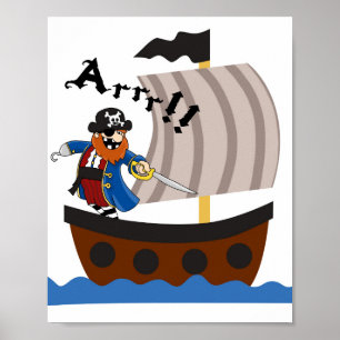 Pirates Kinderzimmer Poster