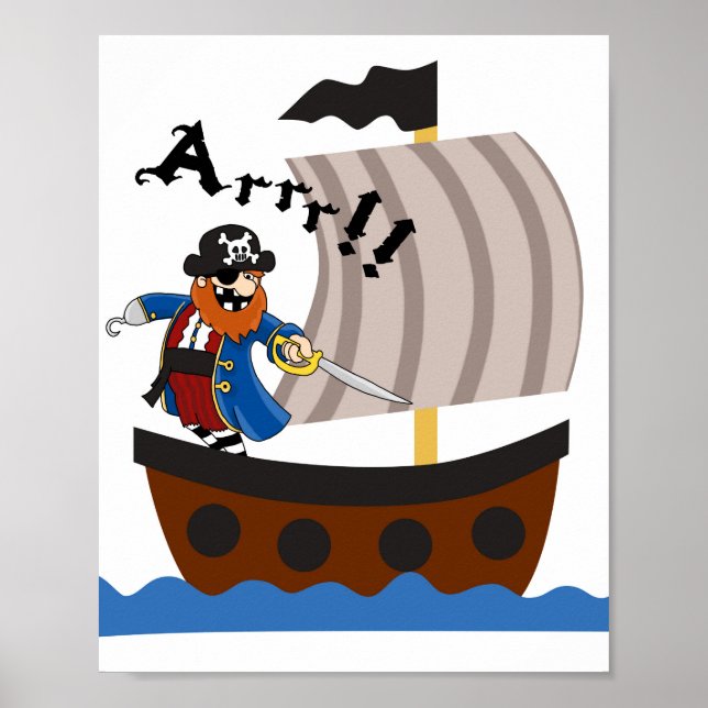 Pirates Kinderzimmer Poster (Vorne)