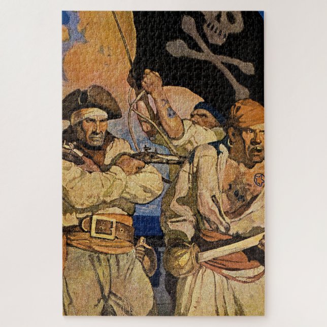 "Pirates" Schatzinsel Cover von NC Wyeth (Vertikal)