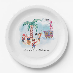 Pirates Treashunt Karte Kinder Junge Geburtstag Pappteller
