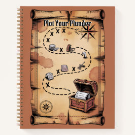 Pirate's Treasure Map | Adventure Themed To-Do Lis Notizbuch