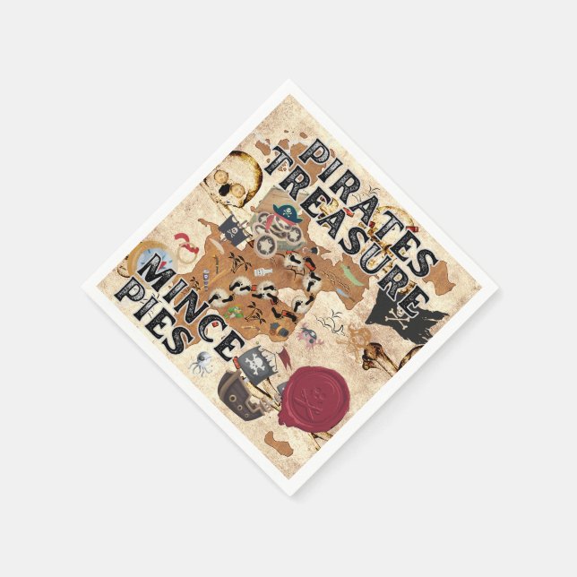 Pirates Treasure - Mince Pies Serviette (Ecke)