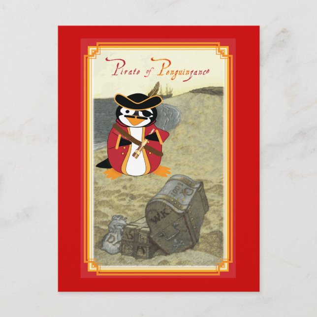 Piratez von Penguinzance Postkarte (Vorderseite)