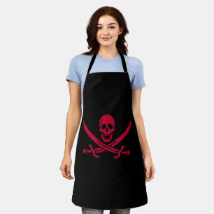 Piratflagge Crimson Skull & Swords von Calico Jack Schürze
