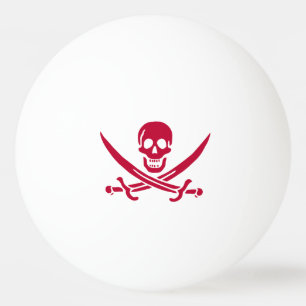 Piratflagge Crimson Skull & Swords von Calico Jack Tischtennisball