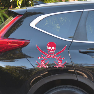 Piratflagge Totenkopf & Schwerter von Calico Jack Aufkleber