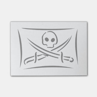 Piratische Flagge Post-it-Notizblock mit individue Post-it Klebezettel