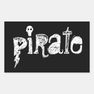Piratkleber Rechteckiger Aufkleber