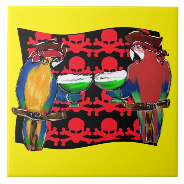 PIRATPARROTEN FLIESE (Vorderseite)