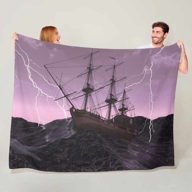 PIRATSCHIFF AUF ROUGH SEAS FLEECEDECKE (Beispiel)