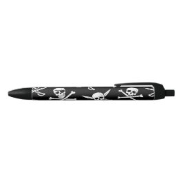PIRATSKULL UND KNOCHEN, SCHWARZER INKPEN KUGELSCHREIBER