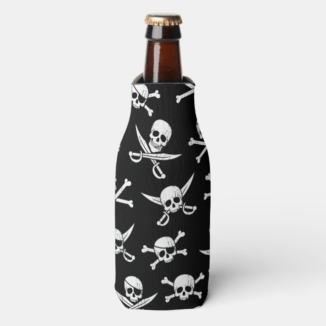 PIRATSKULLE UND KNOCHEN FLASCHENKÜHLER (Flaschenvorderseite)