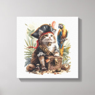 Piratzen-Katzenschatz Leinwanddruck