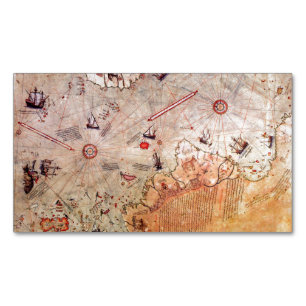 piri reis altertümliches Mysterium der Kartengesc Magnetische Visitenkarte