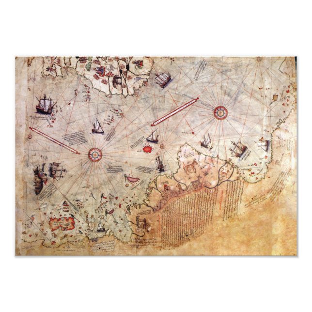 piri reis altertümliches Mysterium der Kartengesch Fotodruck (Vorne)