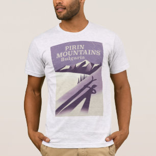 Pirin-Gebirge Bulgarien Skiposter T-Shirt