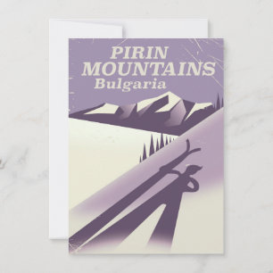 Pirin Mountains Bulgarien Skiposter Einladung