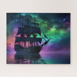 Pirtate Galleon unter den Spuk Sternen