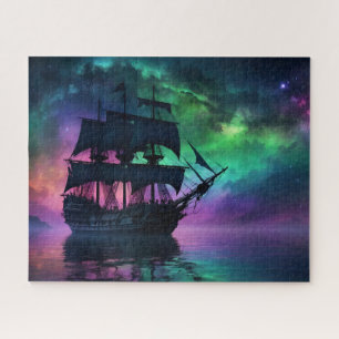 Pirtate Galleon unter den Spuk Sternen
