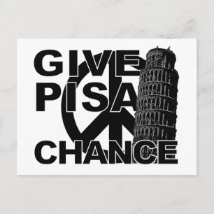 Pisa Chance benutzerdefinierte Postkarte geben