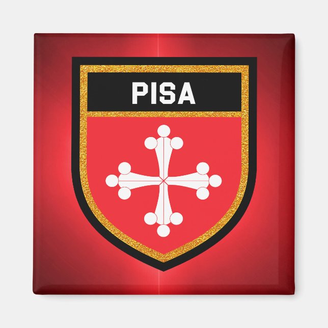 Pisa-Flagge Magnet (Vorne)