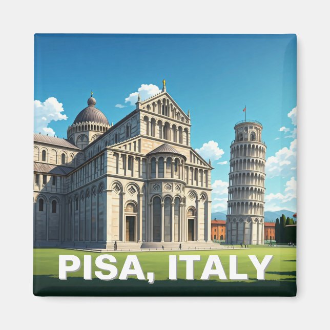 Pisa Italien Reisen Piazza dei Miracoli Magnet (Vorne)