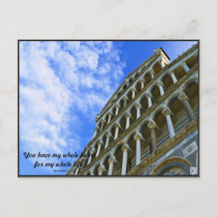 Pisa Kathedrale mit Liebe Zitat Postkarte