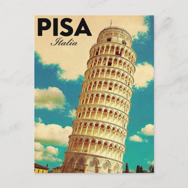 Pisa Leaning Tower Italia Postkarte (Vorderseite)