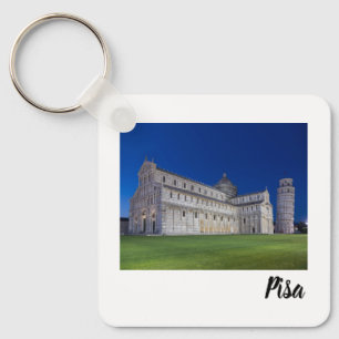 Pisa Leaning Tower Night Panorama Italien Geschenk Schlüsselanhänger