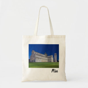 Pisa Leaning Tower Night Panorama Italien Geschenk Tragetasche