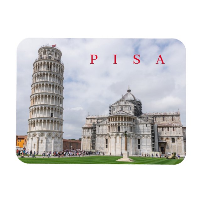 Pisa Piazza dei Miracoli Blick Kühlschrankmagnet Magnet (Horizontal)