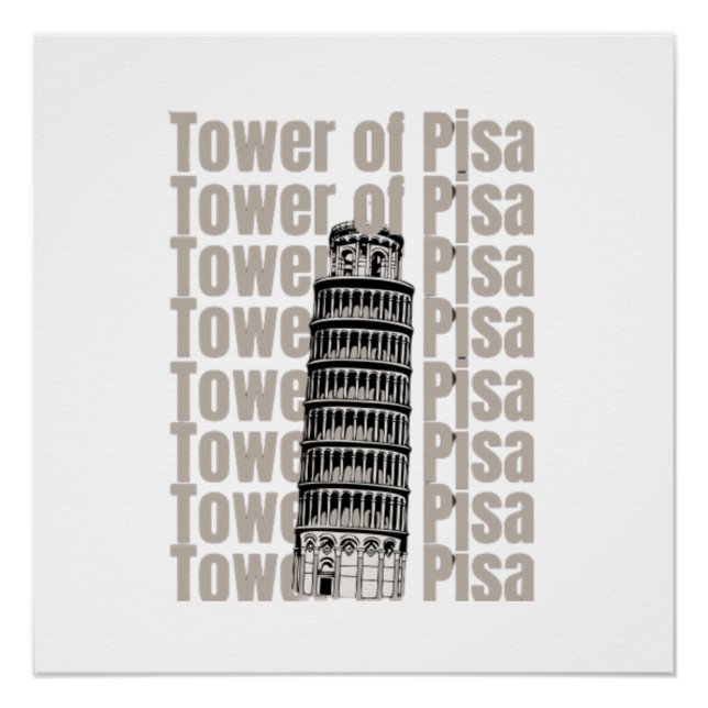 Pisa Tower Poster (Vorderseite)