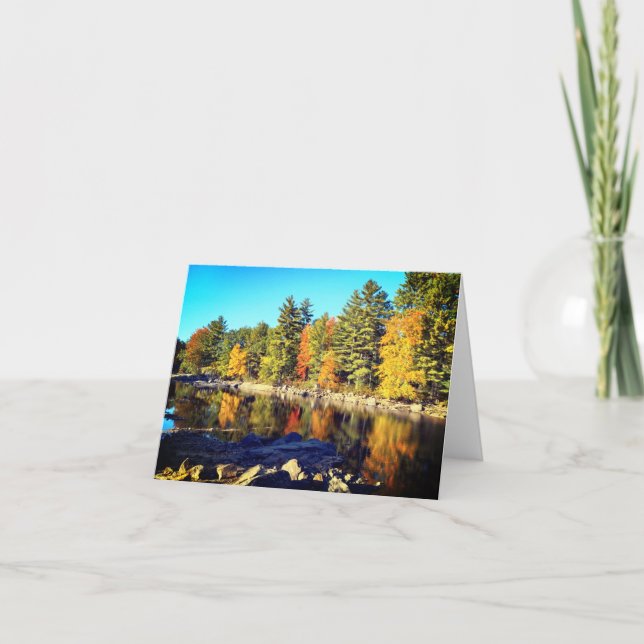 Piscataquog River Foliage Note Card Dankeskarte (Vorderseite)