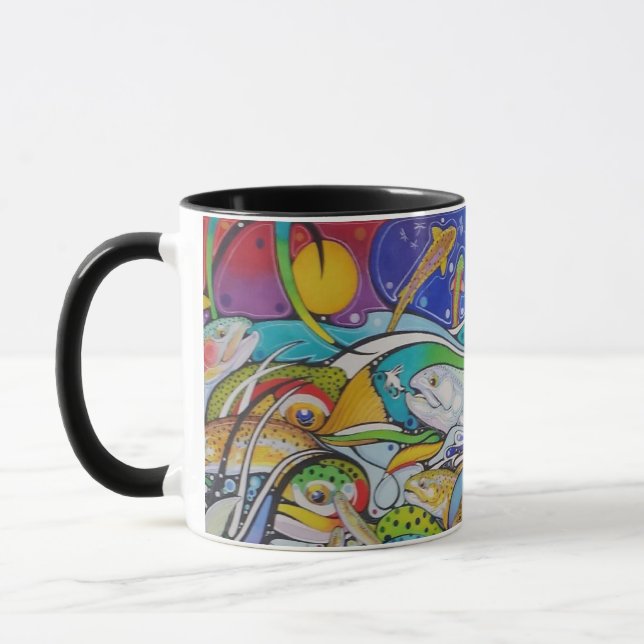 "Piscatorial Kalidescope" durch Trevor Hawkins Tasse (Links)