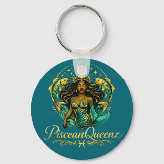 Piscean Queen Teal Shower Curtain Schlüsselanhänger