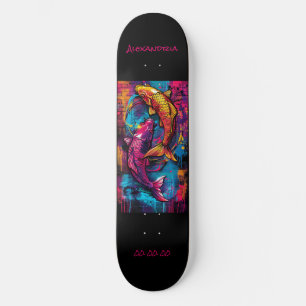 Pisces Astrologie Grafitti Personalize Skateboard