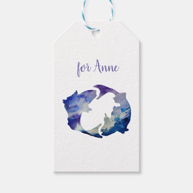 Pisces Astrologie-Zeichen Geschenkanhänger (Vorderseite)